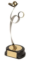 Trofeo baloncesto jugador dorado y plateado