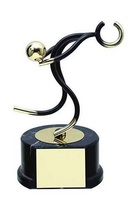 Trofeo bolos negro y dorado