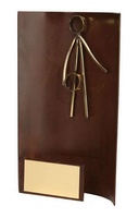 Trofeo bolos rectangular aplique jugador