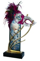 Trofeo carnaval de cristal con máscara