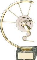 Trofeo ciclismo rueda y piñones 