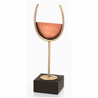 Trofeo copa de vino metal latón