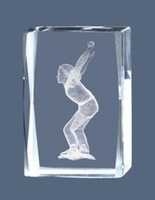 Trofeo de Bolos Cubo de Cristal Lozoya
