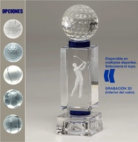 Trofeo de Cristal rectangular Magro