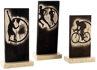 Trofeo de Madera Rectangulo Gancho Personalizable
