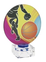 Trofeo de aplique deportivo de cristal. Modelo cajonos