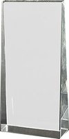 Trofeo de cristal optico en forma de icono personalizable