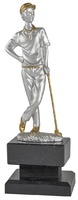 Trofeo de golf en resina acabado bicolor