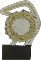 Trofeo de resina Plateada y dorada portadiscos