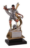 Trofeo deporte Futbol en resina, peana negra