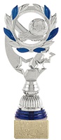 Trofeo economico plata y azul. Modelo zoochila