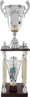 Trofeo en columnas para aplique deportivo. Modelo bartolome