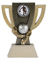 Trofeo en resina baloncesto con disco