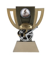 Trofeo en resina para ciclismo  con disco