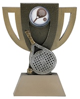 Trofeo en resina para padel con disco