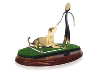 Trofeo entrenamiento canino de laton
