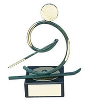 Trofeo esquí hecho a mano