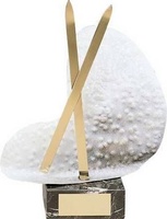 Trofeo esquí nieve y par esquí