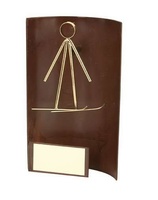 Trofeo esquí rectangular
