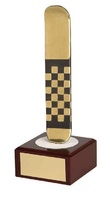 Trofeo esquí tabla dorada snowboard