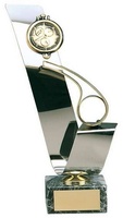 Trofeo fútbol árbitro reloj y silbato