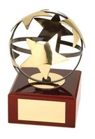 Trofeo fútbol balón estrella