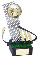 Trofeo fútbol balón y bota