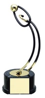 Trofeo fútbol portero negro y dorado