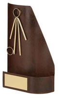 Trofeo fútbol trapecio aplique futbolista