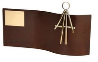 Trofeo futbolín rectangular ondulado