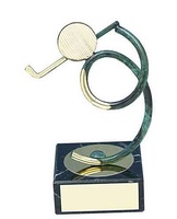 Trofeo golf golfista negro y dorado