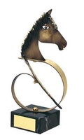 Trofeo hípica caballo a color