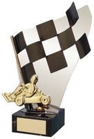 Trofeo karts bandera y karts