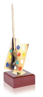 Trofeo latón paleta y pincel