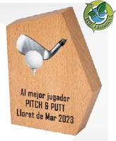 Trofeo madera personalizable laser o color mentus