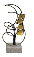 Trofeo modelo Rubí para Domino en Latón