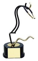 Trofeo natación negro y dorado