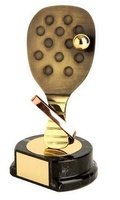Trofeo padel raqueta dorada