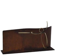 Trofeo para esgrima realizado en metal de forma rectangular