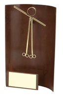 Trofeo patinaje artístico rectangular
