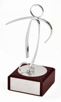 Trofeo peana madera Laton Futbol