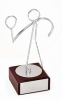 Trofeo peana madera Laton Tenis