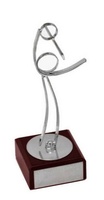 Trofeo peana madera Laton Voley