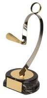 Trofeo pelota vasca jugador pala dorado y plateado
