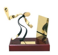 Trofeo pelota vasca pala peana madera