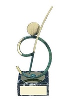 Trofeo pesca latón pescador