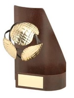 Trofeo petanca trapecio aplique bola