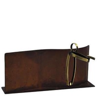 Trofeo rectangular en metal Tiro Arma de Fuego