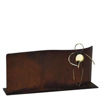 Trofeo rectangular en metal para Ping Pong