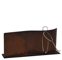 Trofeo rectangular para hockey realizado en metal oxido